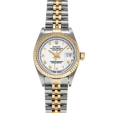 ロレックス デイトジャスト 69173 ホワイト レディース 時計 【中古】【wristwatch】