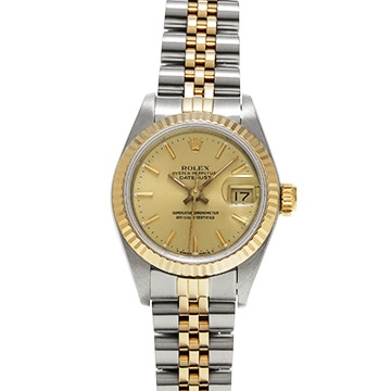 ロレックス デイトジャスト 69173 シャンパン レディース 時計 【中古】【wristwatch】