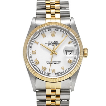 ロレックス デイトジャスト 16233 ホワイト メンズ 時計 【中古】【wristwatch】