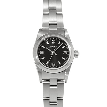 ロレックス オイスターパーペチュアル 76080 ブラック レディース 時計 【中古】【wristwatch】