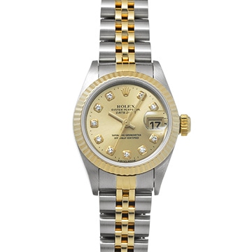 ロレックス デイトジャスト 26 69173G シャンパン/ダイヤモンド レディース 時計 【中古】【wristwatch】