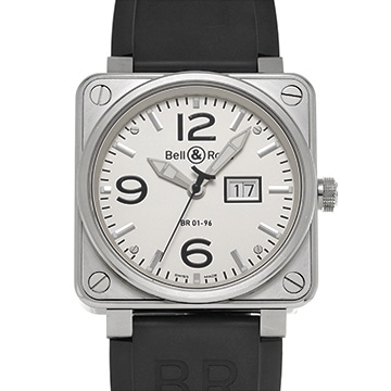 ベル＆ロス デイト BR01-96 ホワイト メンズ 時計 【中古】【wristwatch】