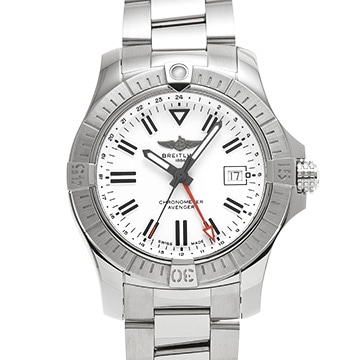 ブライトリング アベンジャー オートマチック GMT 43 A32397101A1A1 ホワイト メンズ 時計 【中古】【wristwatch】