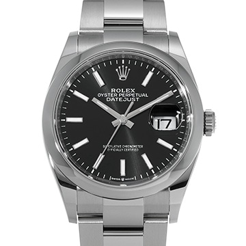 ロレックス デイトジャスト 36 126200 ブラック メンズ 時計 【新品】【wristwatch】