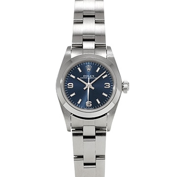 ロレックス オイスターパーペチュアル 76080 ブルー レディース 時計 【中古】【wristwatch】
