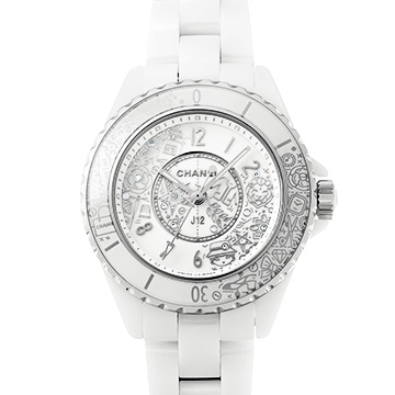 シャネル J12-20 33MM H6477 ホワイト/ダイヤモンド レディース 時計 【中古】【wristwatch】
