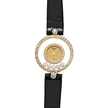 ショパール ハッピーダイヤモンド 20/3957 シャンパン/ダイヤモンド レディース 時計 【中古】【wristwatch】