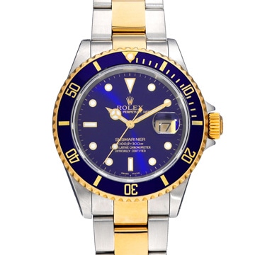 ロレックス サブマリーナ デイト 16613 ブルー メンズ 時計 【中古】【wristwatch】