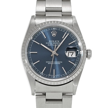 ロレックス デイトジャスト 16220 ブルー メンズ 時計 【中古】【wristwatch】