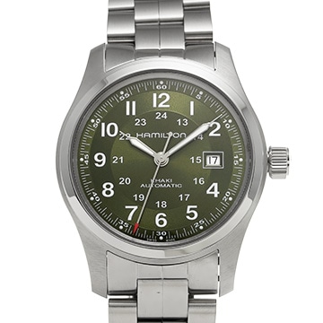 ハミルトン カーキ フィールド オート 42 H70605160 グリーン メンズ 時計 【中古】【wristwatch】