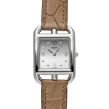 エルメス ケープコッド ドゥブルトゥール CC1.210c シルバー/ダイヤモンド レディース 時計 【中古】【wristwatch】