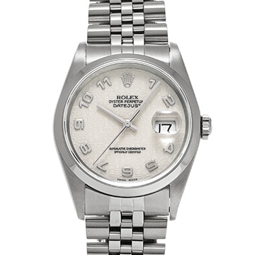 ロレックス デイトジャスト 16200 アイボリーコンピュータ メンズ 時計 【中古】【wristwatch】
