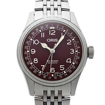 オリス ビッグクラウン ポインターデイト 01 754 7741 4068-07 8 20 22 レッド メンズ 時計 【中古】【wristwatch】