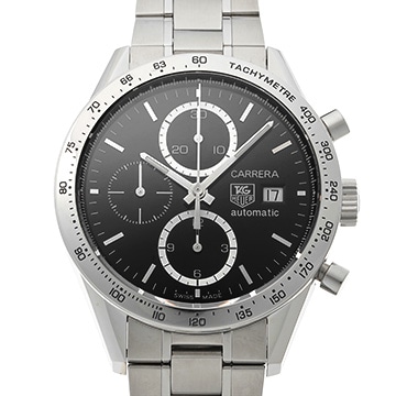 タグ ホイヤー カレラ キャリバー16 クロノグラフ CV2016.BA0786 ブラック メンズ 時計 【中古】【wristwatch】
