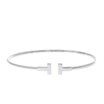ティファニー Tワイヤー ナロー ブレスレット シルバー K18ホワイトゴールド WG レディース ジュエリー 【中古】【jewelry】