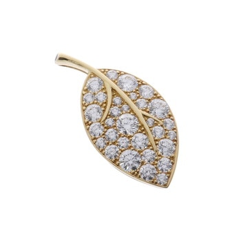 ギメル リーフ ブローチ ゴールド 18Kイエローゴールド レディース ジュエリー 【中古】【jewelry】