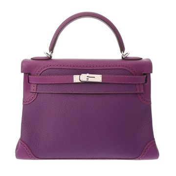 エルメス ケリー 32 ギリーズ 内縫い ヴォースイフト/トゴアネモネ レディース バッグ 【中古】【bag】