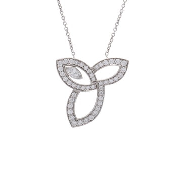 ハリー ウィンストン リリークラスター ネックレス シルバー PEDPMQRFLC Pt950プラチナ レディース ジュエリー 【中古】【jewelry】