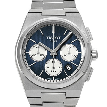 ティソ PRX オートマティック クロノグラフ T137.427.11.041.00 ブルー/ホワイト メンズ 時計 【中古】【wristwatch】
