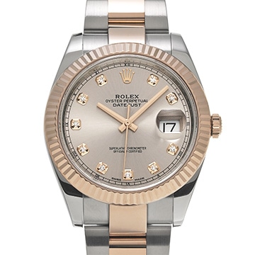 ロレックス デイトジャスト 41 126331G サンダスト/ダイヤモンド メンズ 時計 【中古】【wristwatch】