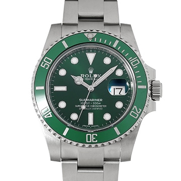 ロレックス サブマリーナ デイト 116610LV グリーン メンズ 時計 【中古】【wristwatch】