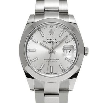ロレックス デイトジャスト 41 126300 シルバー メンズ 時計 【中古】【wristwatch】
