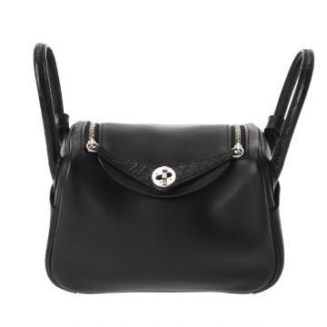 エルメス リンディ ミニ タッチ ブラック アリゲーターマット/ヴォースイフト レディース バッグ 【中古】【bag】