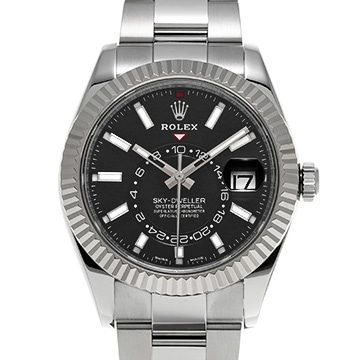 ロレックス スカイドゥエラー 326934 ブライトブラック メンズ 時計 【中古】【wristwatch】