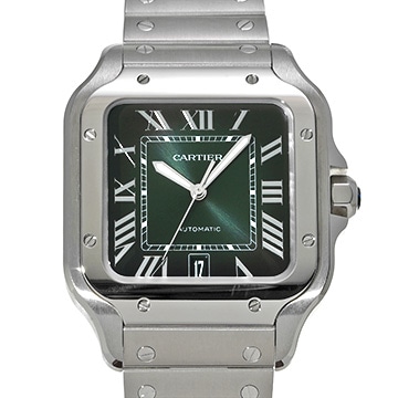 カルティエ サントス ドゥ カルティエ LM WSSA0062 グリーン メンズ 時計 【中古】【wristwatch】