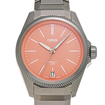 オリス プロパイロット X キャリバー400 01 400 7778 7158-077 ピンク メンズ 時計 【中古】【wristwatch】