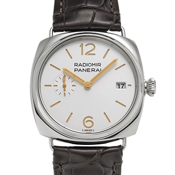 パネライ ラジオミール クアランタ PAM01292 ホワイト メンズ 時計 【中古】【wristwatch】
