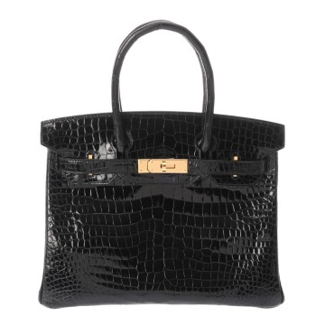 エルメス バーキン 30 ブラック ポロサスリセ レディース バッグ 【中古】【bag】