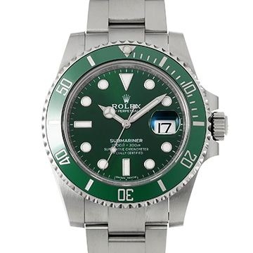 ロレックス サブマリーナ デイト 116610LV グリーン メンズ 時計 【中古】【wristwatch】