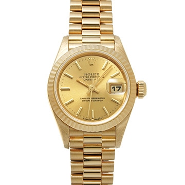 ロレックス デイトジャスト 69178 シャンパン レディース 時計 【中古】【wristwatch】