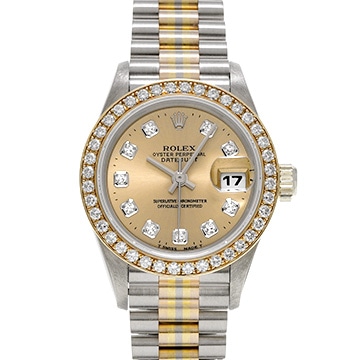 ロレックス デイトジャスト トリドール 69139GBIC シャンパン/ダイヤモンド レディース 時計 【中古】【wristwatch】