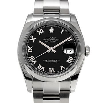 ロレックス デイトジャスト 116200 ブラック メンズ 時計 【中古】【wristwatch】