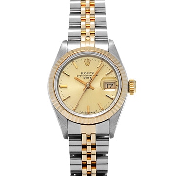 ロレックス デイトジャスト 69173 シャンパン レディース 時計 【中古】【wristwatch】