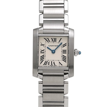 カルティエ タンクフランセーズ SM W51008Q3 シルバー レディース 時計 【中古】【wristwatch】