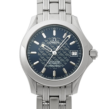 オメガ シーマスター 120 ジャック・マイヨール 1997 2500.80 ブルー メンズ 時計 【中古】【wristwatch】