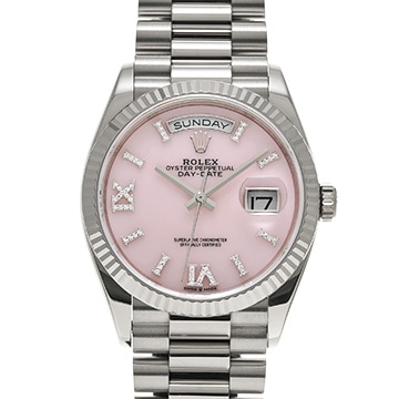 ロレックス デイデイト 36 128239 ピンクオパール/ダイヤモンド メンズ 時計 【中古】【wristwatch】