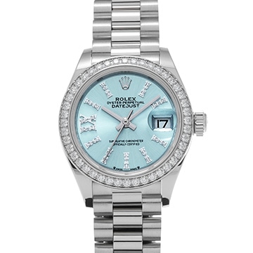 ロレックス レディ デイトジャスト 279136RBR アイスブルー/ダイヤモンド レディース 時計 【中古】【wristwatch】