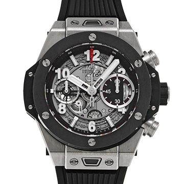 ウブロ ビッグバン ウニコ チタニウム セラミック 441.NM.1170.RX スケルトン メンズ 時計 【中古】【wristwatch】