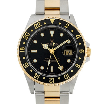 ロレックス GMTマスターII 16713 ブラック メンズ 時計 【中古】【wristwatch】