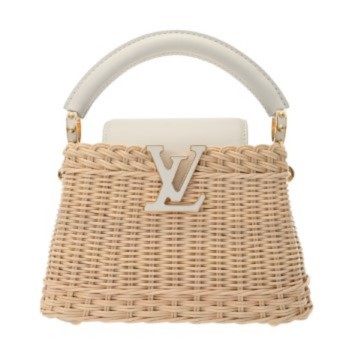 ルイ ヴィトン カプシーヌ MINI スノー M26004 ラタン/カウハイドレザー レディース バッグ 【中古】【bag】