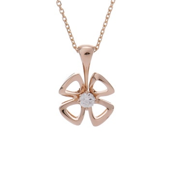 ブルガリ フィオレヴァー ネックレス 1PD ゴールド 355324 K18ピンクゴールド PG レディース ジュエリー 【中古】【jewelry】