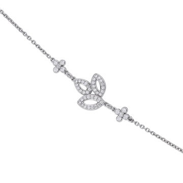 ハリー ウィンストン リリークラスター ブレスレット ミニ シルバー Pt950プラチナ レディース ジュエリー 【中古】【jewelry】