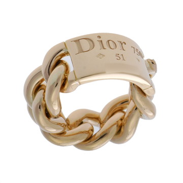 ディオール ゴルメット リング #51 シルバー K18イエローゴールド YG レディース ジュエリー 【中古】【jewelry】