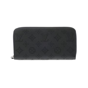 ルイ ヴィトン モノグラムマヒナ ジッピーウォレット ノワール M61867 レザー レディース 財布 【中古】【purse】