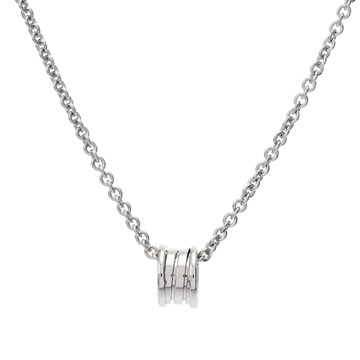 ブルガリ B-ZERO1 ネックレス カテーネチェーン シルバー K18ホワイトゴールド WG レディース ジュエリー 【中古】【jewelry】