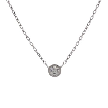 カルティエ ダムール ネックレス LM シルバー K18ホワイトゴールド WG レディース ジュエリー 【中古】【jewelry】